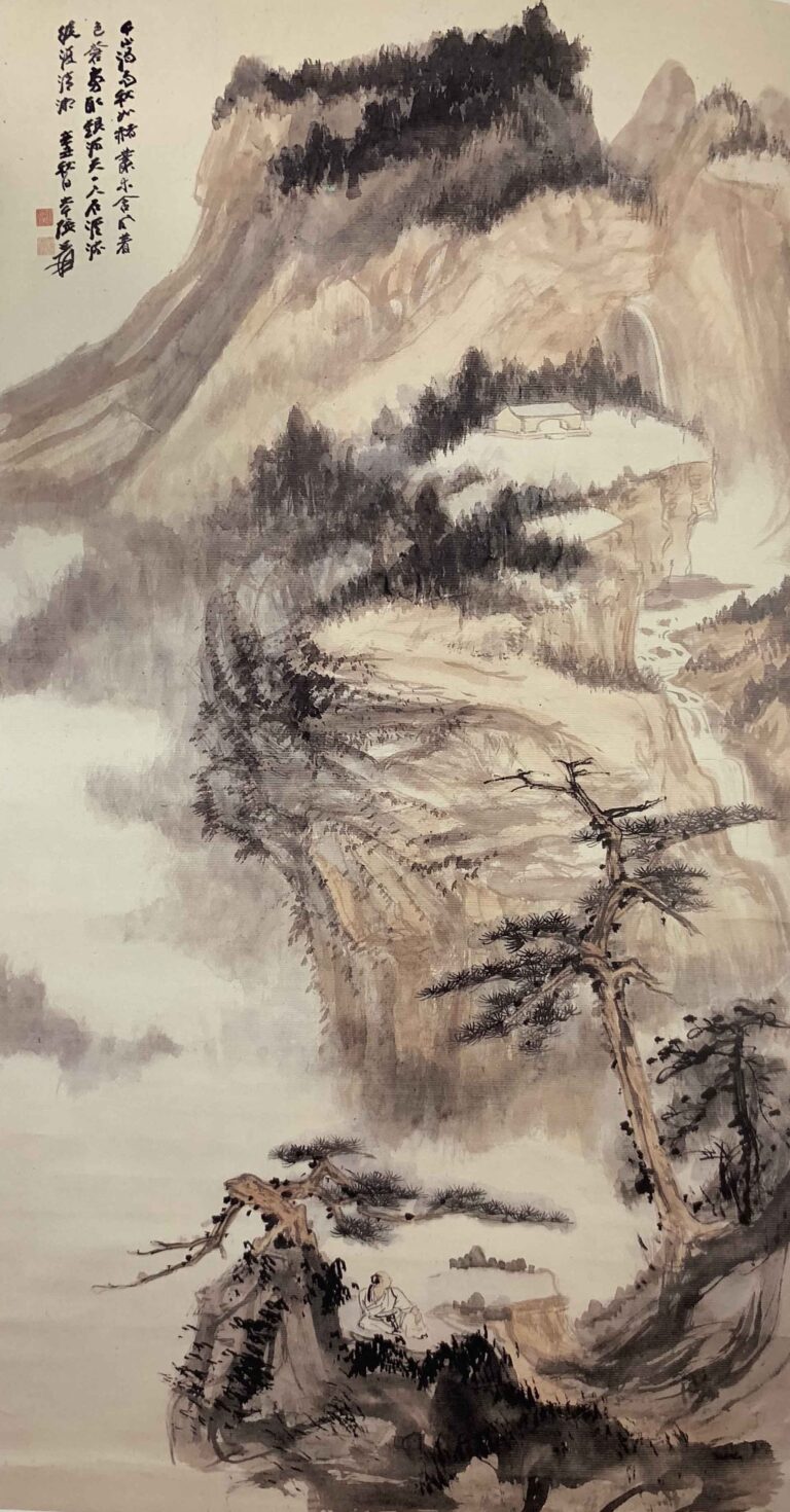 張大千_秋山觀瀑圖